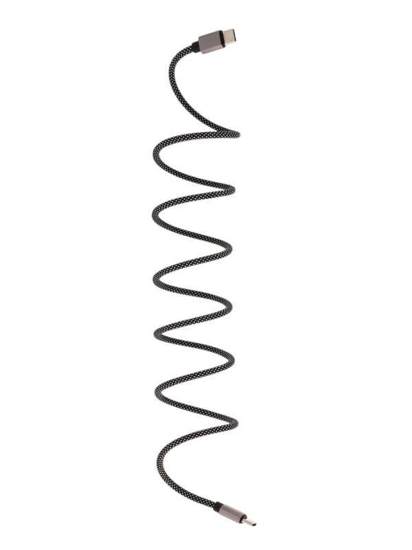 Кабель Type-C - Type-C, магнитный, 3 А, 60 W, серый