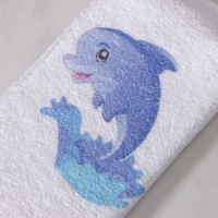 Мочалка-лента для тела хлопковая Доляна &laquo;Дельфин&raquo;, 10,5&times;25 см