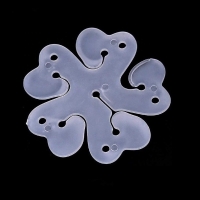 Фиксатор для шаров Цветок, 6,5 см, Прозрачный, набор 10 шт.