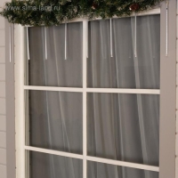 Гирлянда &laquo;Сосульки&raquo; 2.5 &times; 0.3 м, IP65, прозрачная нить, 192 LED, свечение красное с эффектом стекания, 12 В