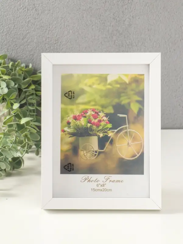 Фоторамка МДФ на 1 фото 15х20 см "Белая классика" 2,5х18х21 см