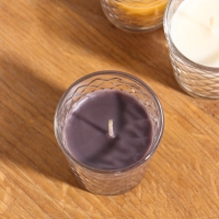 Свеча ароматическая в стакане (набор 3 шт) по 50 мл, 10 ч, 32 гр, ВАНИЛЬ, АРАБИКА, МОЛОКО-МЁД 108903