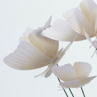 Набор штекеров "Бабочки" белые, в наборе 12шт, 12/10/8/6/4см