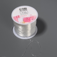 Нить для плетения 100&plusmn;1м d0,4мм эластичная силикон прозрачный АУ