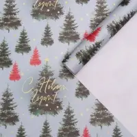 Бумага упаковочная крафтовая &laquo;Сказочный лес&raquo;, 70 х 100 см