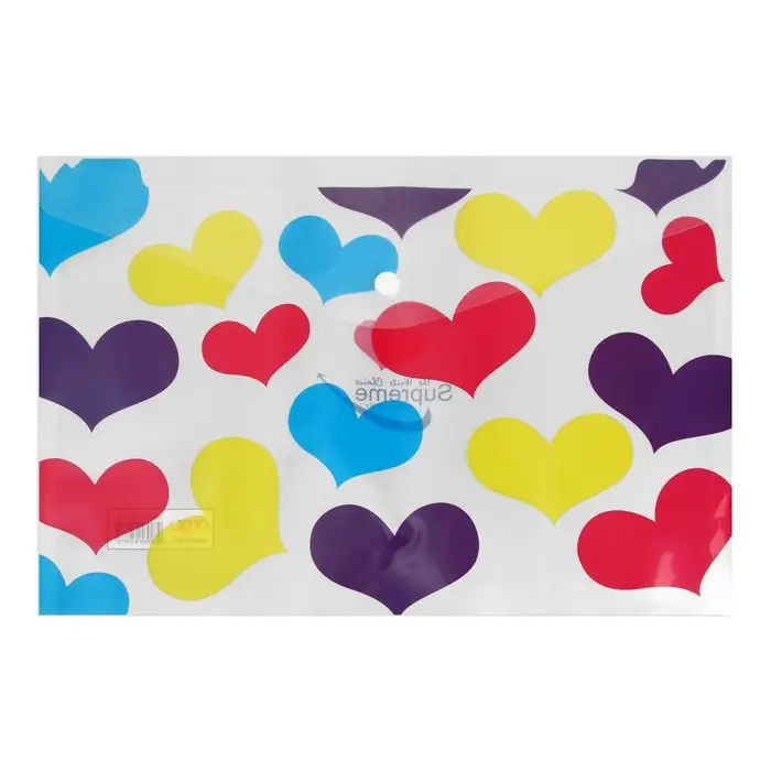 Папка-конверт на кнопке, А4, 160 мкм, МИКС