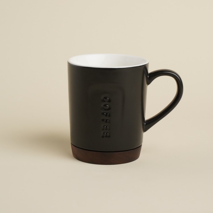 Кружка керамическая SL Home &laquo;Дольче фар ниенто&raquo;, 400 мл, цвет чёрный