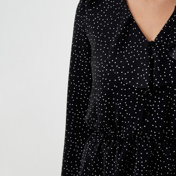 Платье женское MIST с воланами, р. 44, черный Платье женское MIST с воланами, р. 44, черный