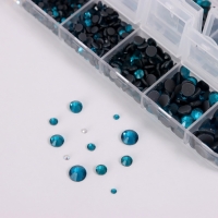 Декор для творчества стекло "Стразы усечённый конус. Синее море" d=2-6,5 мм н-р 2600 шт Декор для творчества стекло "Стразы усечённый конус. Синее море" d=2-6,5 мм н-р 2600 шт