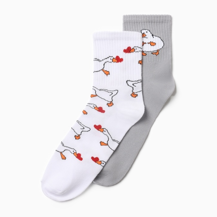 Набор женских носков KAFTAN "Гусь" р. 36-40 (23-25 см), 2 пары