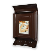 Ящик почтовый, пластиковый, &laquo;Декор&raquo;, с замком, коричневый