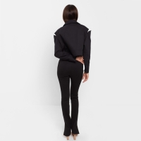 Рубашка женская укороченная с разрезами MIST: Denim р.46, черный