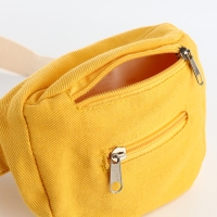 Сумка детская поясная на молнии, наружный карман, цвет жёлтый Сумка детская поясная на молнии, наружный карман, цвет жёлтый