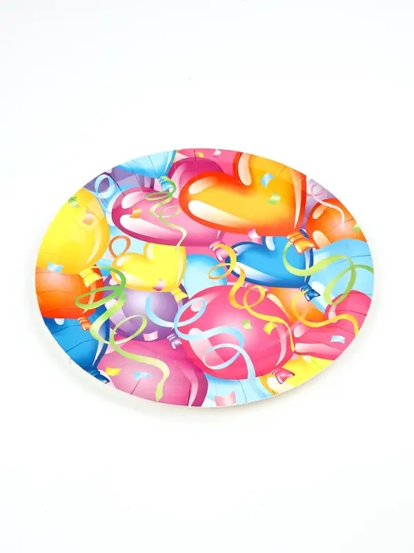 Тарелки бумажные ламинированные Праздничное настроение 23см 6шт