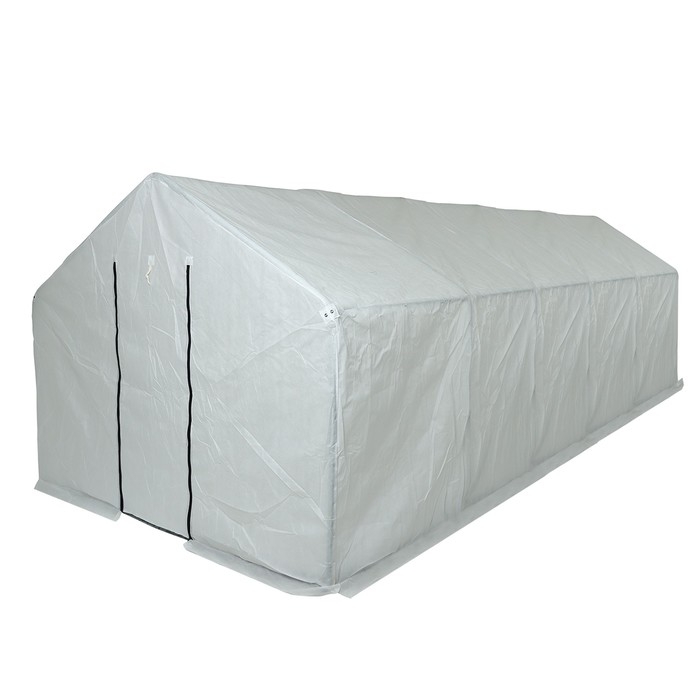 Теплица, 6,1 &times; 2,45 &times; 2,1 м, оцинкованный металл, профиль d = 25 мм, чехол из спанбонда 90 г/м&sup2;