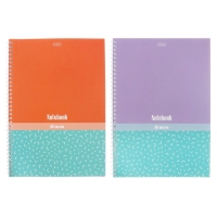 Тетрадь 80л кл на гребне "Скобочки", S-touch,перф на отрыв,цв срез,офсет 60-65г/м&sup2; 2В МИКС