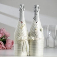 Украшение для шампанского "Мирэль", айвори Украшение для шампанского "Мирэль", айвори