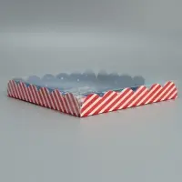 Коробка для кондитерских изделий с пластиковой крышкой &laquo;С Новым годом!&raquo;, 21&times;21&times;3 см