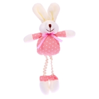 Мягкая игрушка «Зайка с бантом» на подвесе, цвет МИКС Мягкая игрушка «Зайка с бантом» на подвесе, цвет МИКС