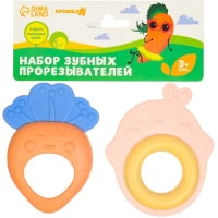 Набор погремушек с прорезывателем &laquo;Овощной микс&raquo;, 2 шт