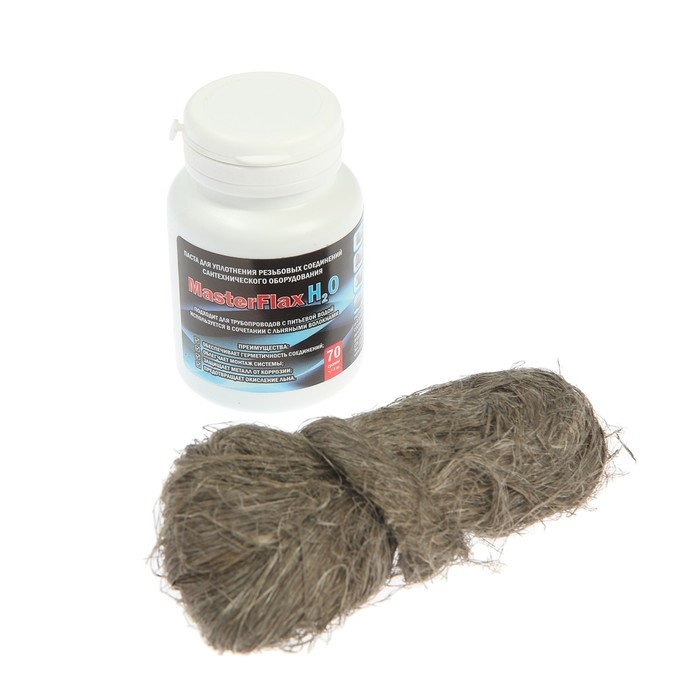 Комплект паста уплотнительная со льном MasterProf ИС.130209, 65 - 70 г