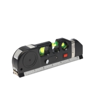 Уровень универсальный 4 в 1 ТУНДРА, лазерный, пузырьковый, рулетка 2.5 м, линейка 150 мм