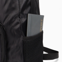 Рюкзак складной, отдел на молнии, наружный карман, 2 боковых кармана, цвет чёрный