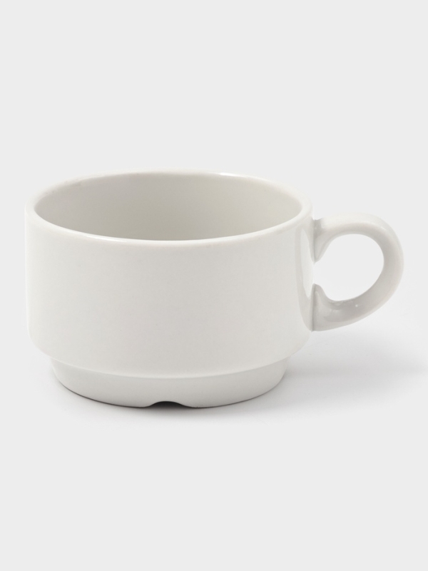 Чашка фарфорвая &laquo;Белая&raquo;, 170 мл, d=8,3 см, штабелируемая