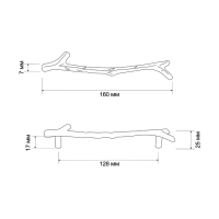 Ручка-скоба CAPPIO "Ветка" RSC009, м/о 128 мм, цвет старинная бронза Ручка-скоба CAPPIO "Ветка" RSC009, м/о 128 мм, цвет старинная бронза