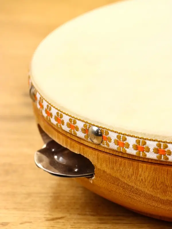 Сувенирный музыкальный инструмент "Бубен" махагон, 19х19х7 см