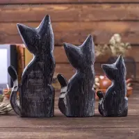 Сувенирный набор дерево "Кошки коричневые" (15,20,25) 15х8х25 см