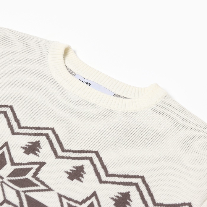 Новый год. Джемпер вязаный детский KAFTAN Scandinavia размер 30 (98-104 см), серый Новый год. Джемпер вязаный детский KAFTAN Scandinavia размер 30 (98-104 см), серый