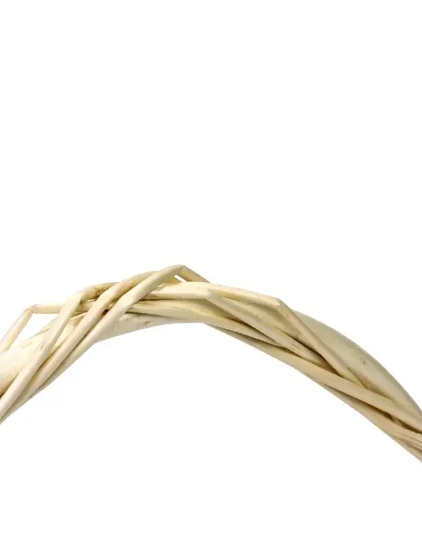 Корзина плетеная ива 15 х 15 х _ см, ручка h=14 см белый