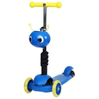 Самокат 2 в 1 GRAFFITI, с корзинкой, колёса PU 120/75 мм, цвет синий Самокат 2 в 1 GRAFFITI, с корзинкой, колёса PU 120/75 мм, цвет синий