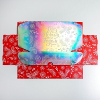 Коробка подарочная новогодняя складная &laquo;С Новым годом&raquo;, 30,5 х 22 х 9,5 см, Новый год