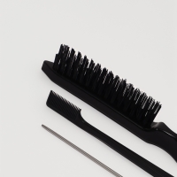 Набор расчесок 3 предмета (щетка, с хвостиком, мини-щетка) пластик черный пакет QF Набор расчесок 3 предмета (щетка, с хвостиком, мини-щетка) пластик черный пакет QF