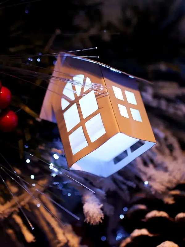 Венок фиброоптический &laquo;Заснеженный&raquo;, d=50 см, 8 режимов