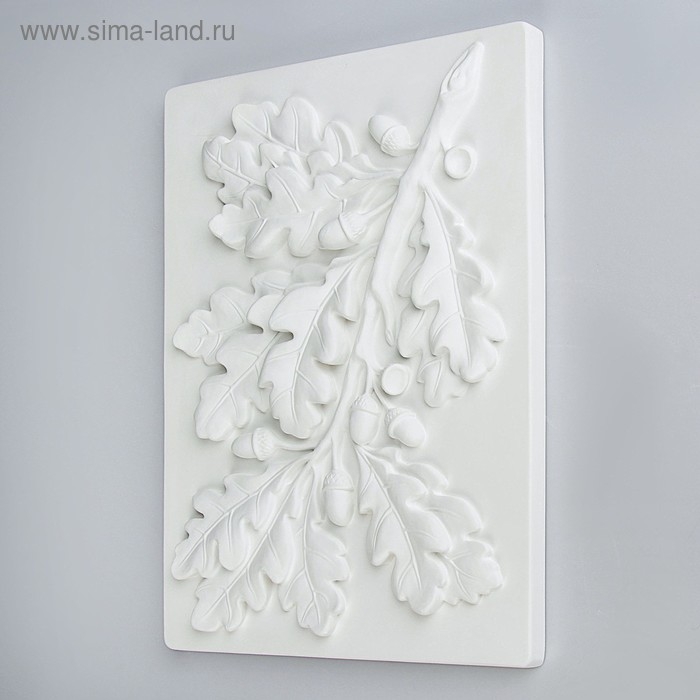 Гипсовая фигура Орнамент: Ветка дуба, 34,5 х 50 х 4 см