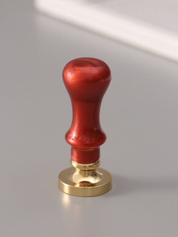 Печать для сургуча с пластиковой ручкой Печать для сургуча с пластиковой ручкой "Венок с буквой W" 2,5х2,5х6,3 см