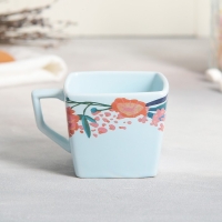 Чайная пара керамическая &laquo;Ты самая особенная&raquo;, кружка 150 мл, блюдце 15.5х15.5 см, цвет голубой