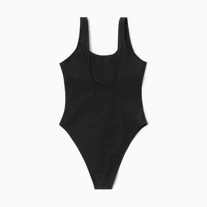 Купальник женский слитный однотонный MINAKU, цвет чёрный, размер 54