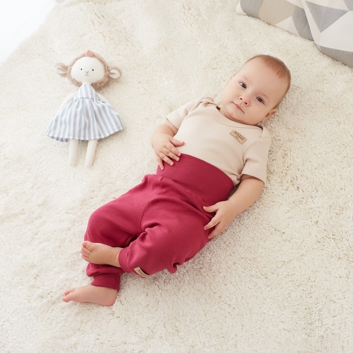 Штаны детские MINAKU, цвет фуксия, рост 62-68 см Штаны детские MINAKU, цвет фуксия, рост 62-68 см