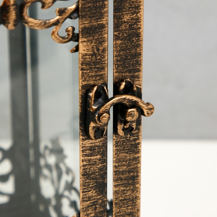 Подсвечник металл "Стефано" 13,5х13,5х37,5 см