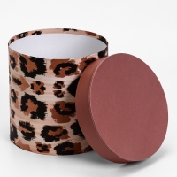 Шляпная коробка, леопард , 20 х 20 см