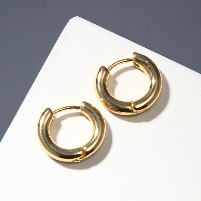 Серьги-кольца &laquo;Минимализм&raquo; закрытие, цвет жёлтое золото