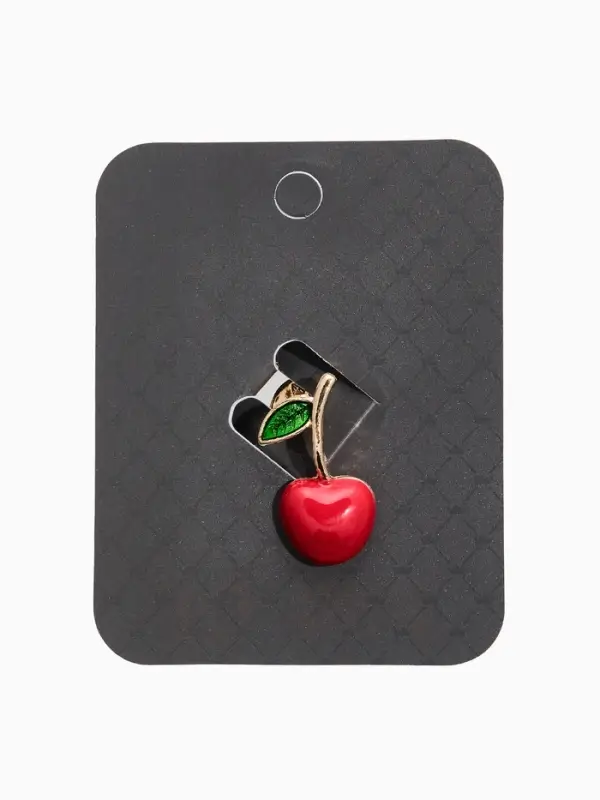 Значок "Вишня", цвет крано-зелёный в золоте