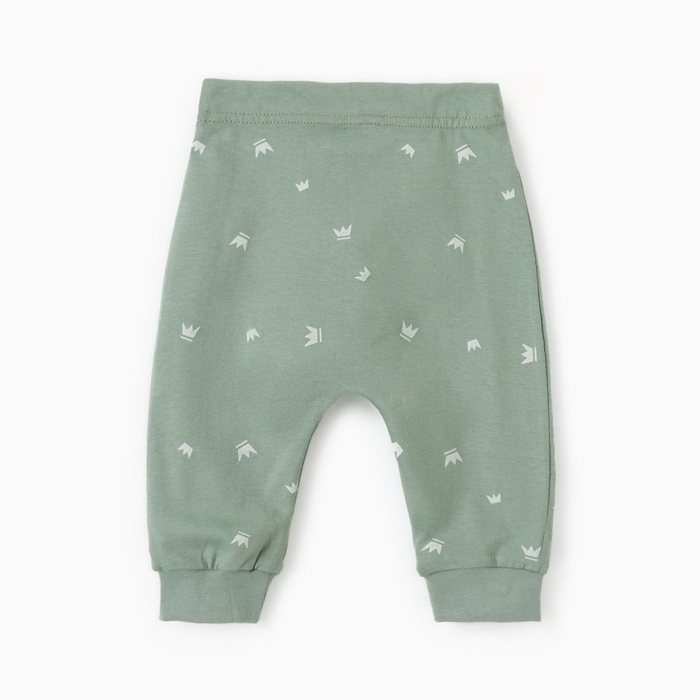 Штанишки детские MINAKU, цвет оливковый, рост 68-74см