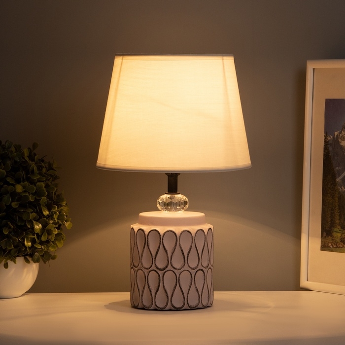 Лампа настольная "Медитация" 1х40Вт Е14 розовый 20х20х35см