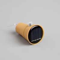 Гирлянда &laquo;Нить&raquo; 2 м роса с пробкой, IP44, серебристая нить, 20 LED, свечение красное, солнечная батарея