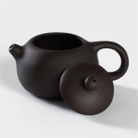 Набор для чайной церемонии керамический &laquo;Глина&raquo;, 11 предметов: 8 пиал 40 мл, чайник, молочник, ступка, цвет коричневый